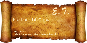 Eszter Tímea névjegykártya
